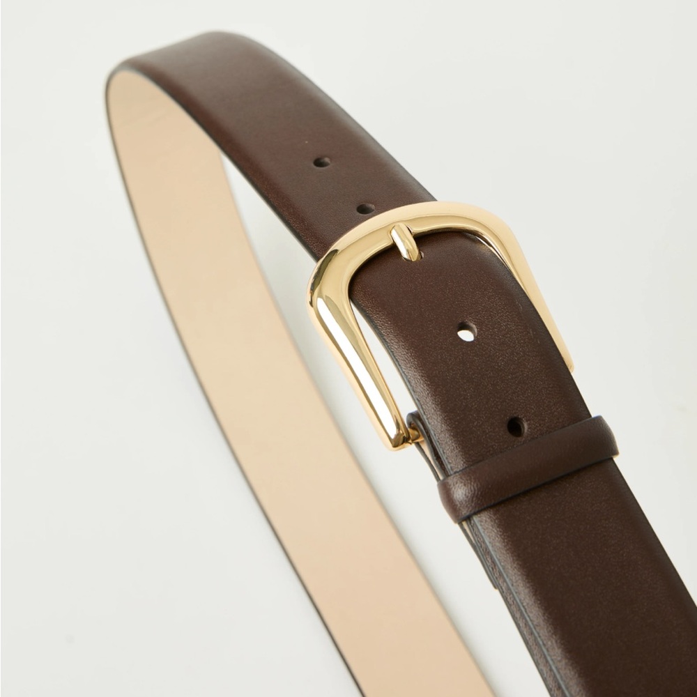 B-Low the Belt Kennedy Leather Belt in Chocolate/Gold XS